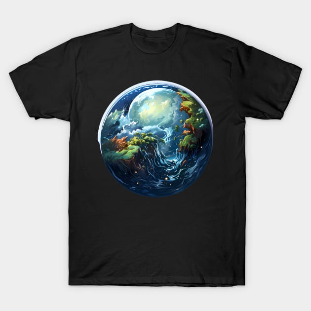 Fantasy Earth Globe T-Shirt by Keciu's Shop